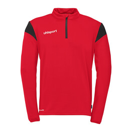 SQUAD 27 1/4 ZIP TOP ROUGE/NOIR-1