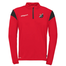 SQUAD 27 1/4 ZIP TOP ROUGE/NOIR-1