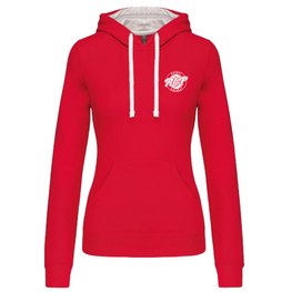 SWEAT ROUGE/BLANC FEMME-1