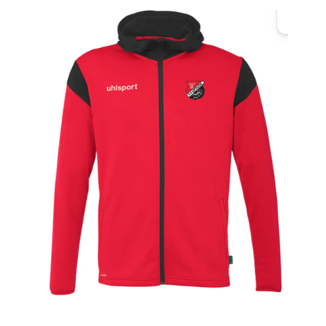 SQUAD 27 TRACK HOOD JACKET ROUGE/NOIR