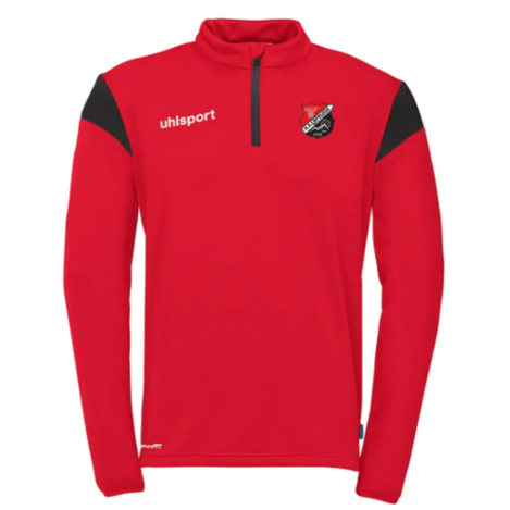 SQUAD 27 1/4 ZIP TOP ROUGE/NOIR