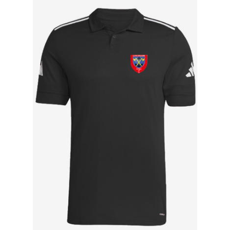 SQUADRA 25 COTTON POLO/ BLACK WHITE