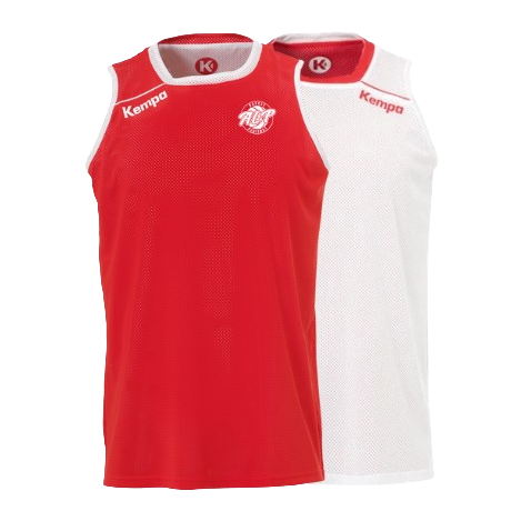 MAILLOT REVERSIBLE ROUGE/BLANC ENFANT