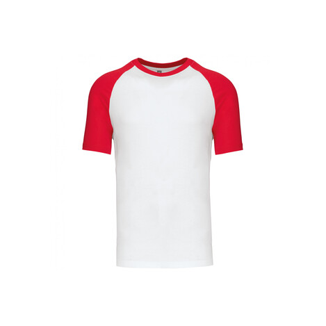 T-SHIRT BLANC-ROUGE