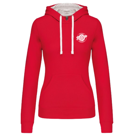 SWEAT ROUGE/BLANC FEMME