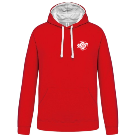 SWEAT ROUGE/BLANC HOMME.